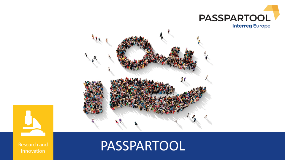 Afbeelding met Logo: Teksten Passpartool | Interreg Europe | Research & Innovation