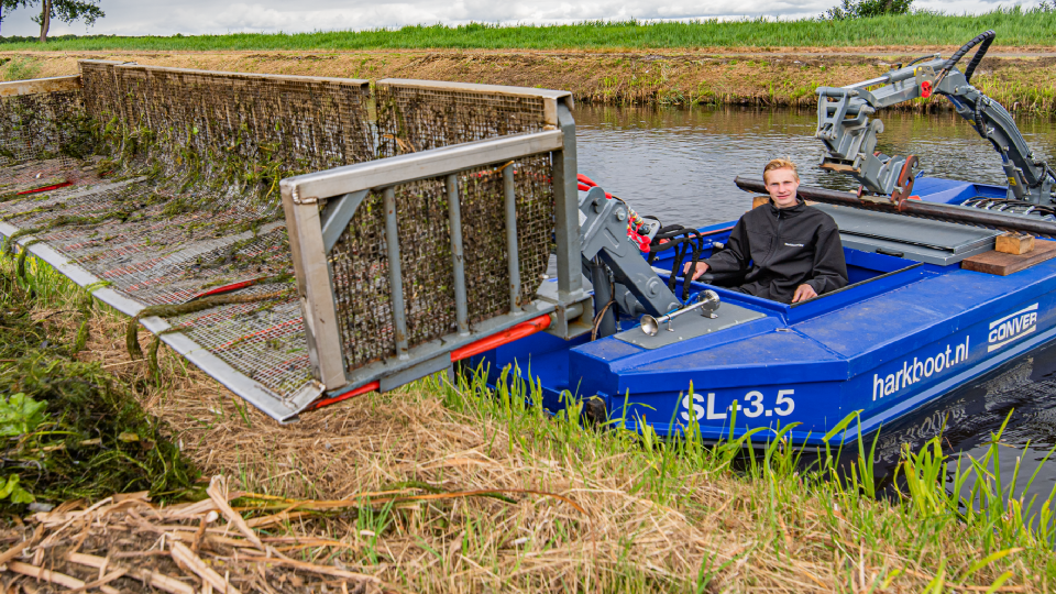 Foto van Ard, medewerker harkboot.