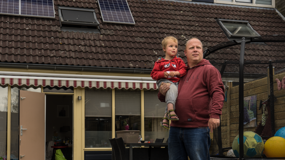 Foto meneer Battjes, woningeigenaar in Delfzijl