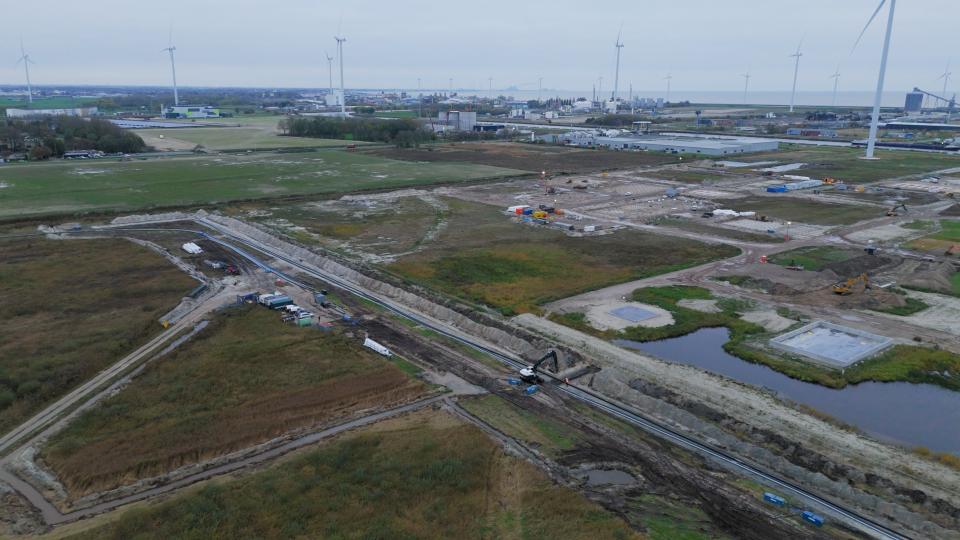 Luchtfoto terrein van North Water 
