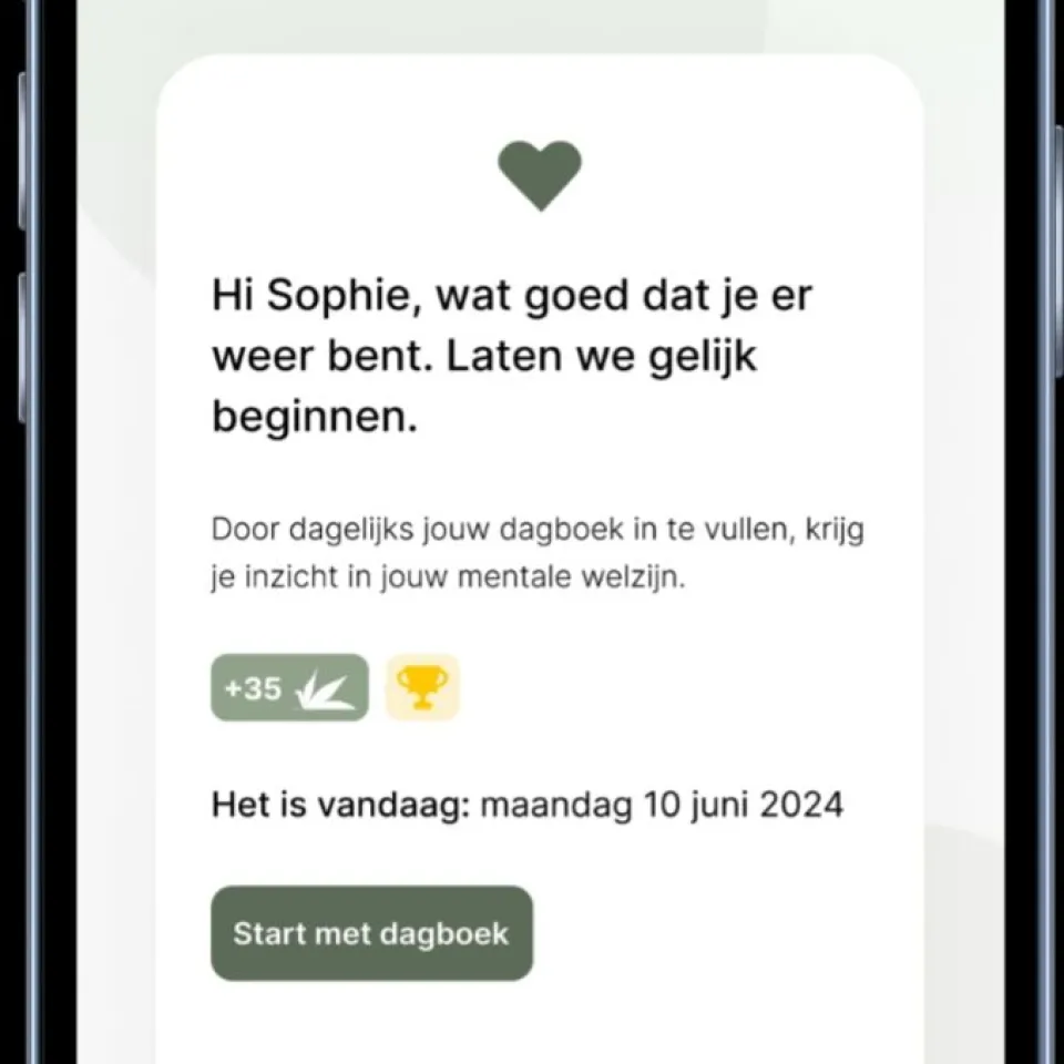 Releafe app op telefoonscherm