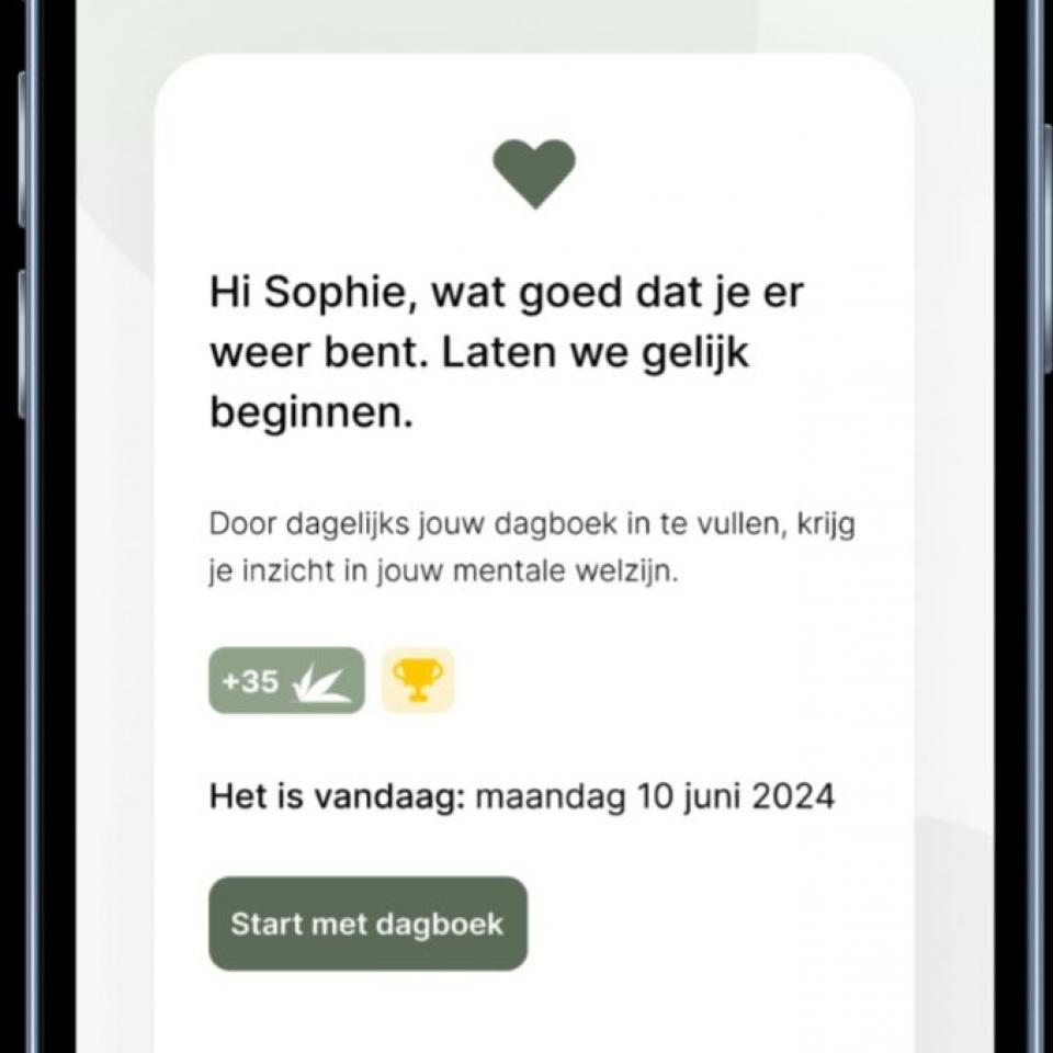 Releafe app op telefoonscherm