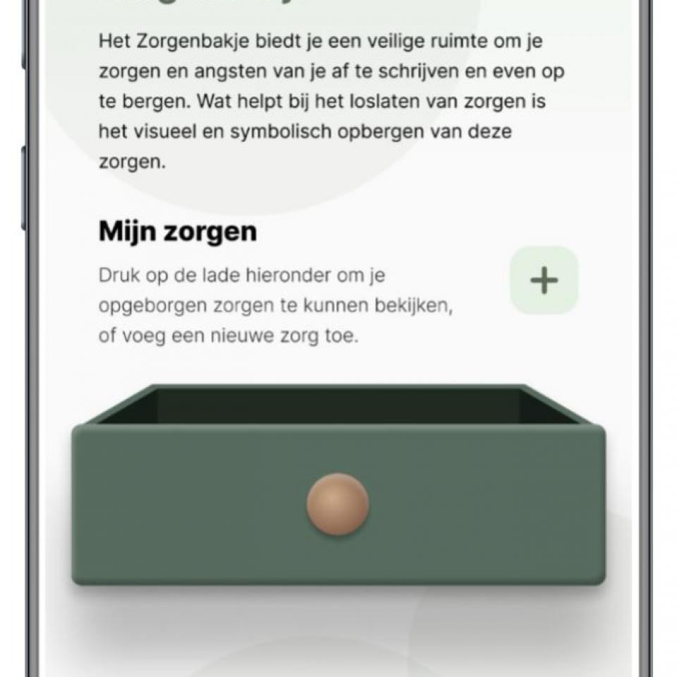 Telefoonscherm met Releafe app